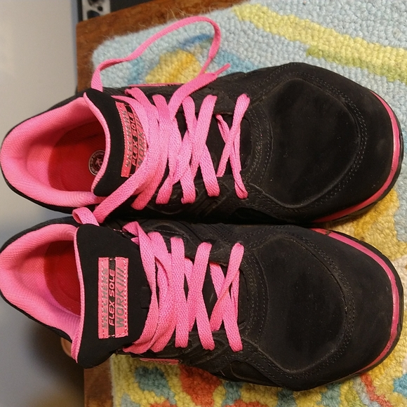 Skechers Leather 'Flex Sole Work 3' - Picture 5 of 8